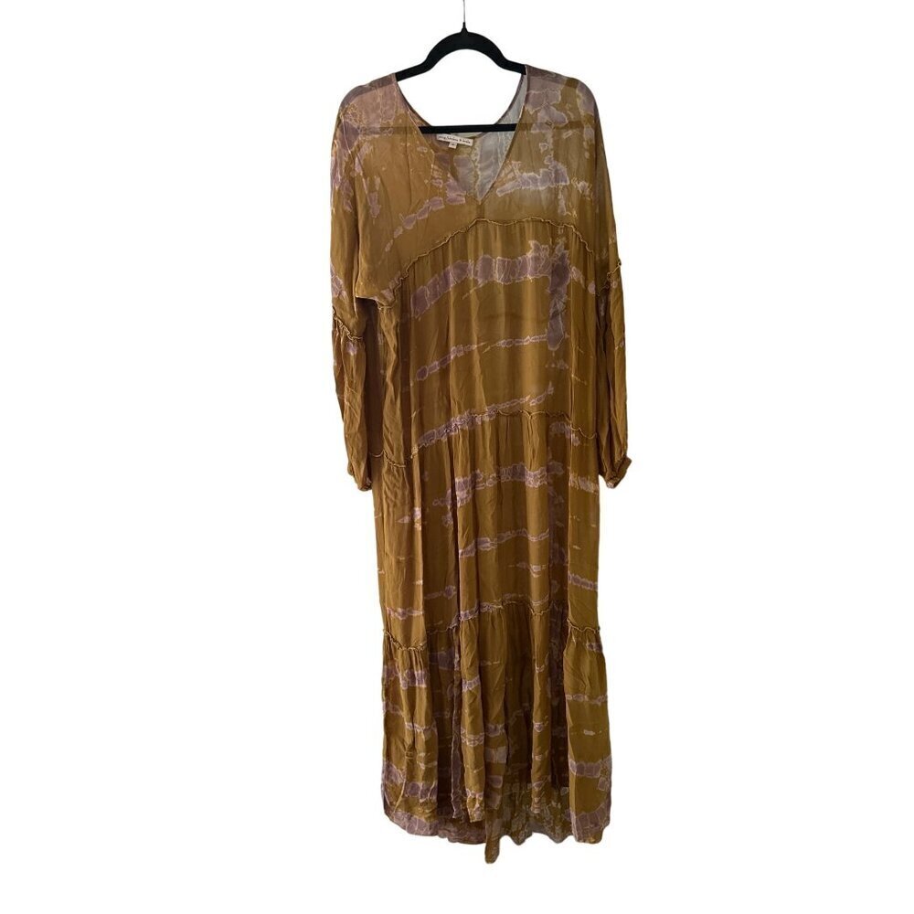 Young‎ Fabulous & Broke Tie-Dye Long Dress Small Sheer Feminine Oversized
